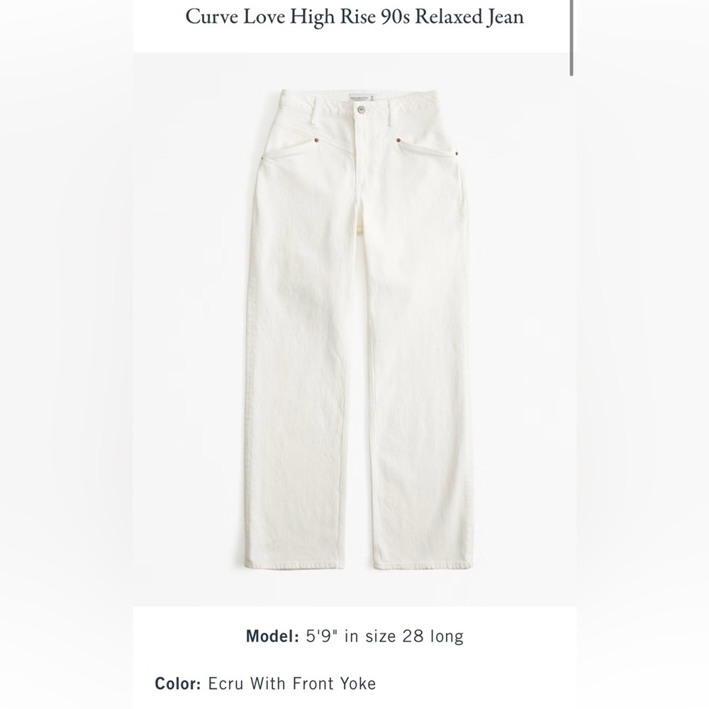 Abercrombie & Fitch Curve Love High Rise 90s Relaxed Jean — 29Long